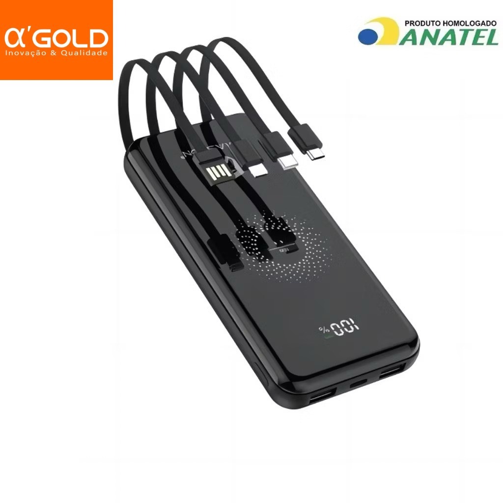 Carregador Portátil Para Samsung, iPhone, Redmi, Original, Carregamento Super Rápido e Indução