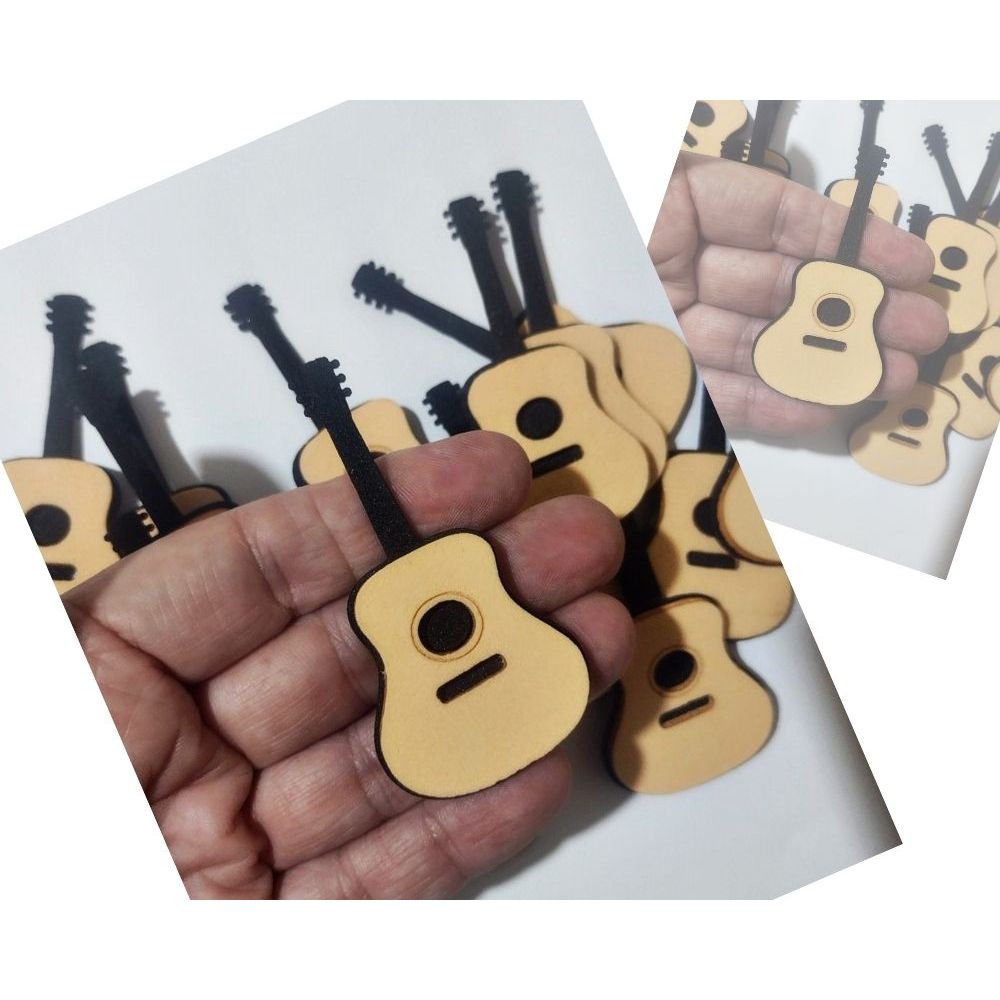 20/40 - Apliques Violão de EVA - ótimo pra lembrancinhas infantis