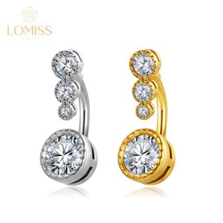 Piercing Umbigo Aço Cirúrgico 4 Pedras Zircônia Redonda Banana Piercing de Umbigo Pequeno Delicado em Oferta na Shopee