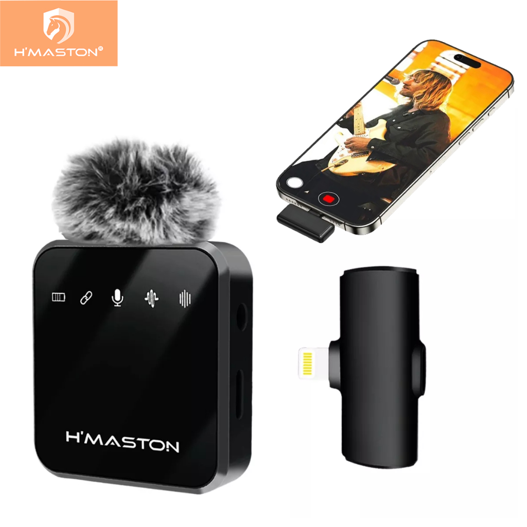 H'maston MK13/14 Microfone Sem Fio Lapela Anti Ruído Duplo Profissional  Para Tipo-C e Lighting em Oferta na Shopee