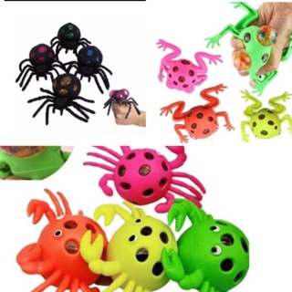 Kit 2/4/6 Squishy Ball sapo/cili/aranha  Stress BallSplash De Apertar Top Melhor Presente aniversarios em Oferta na Shopee