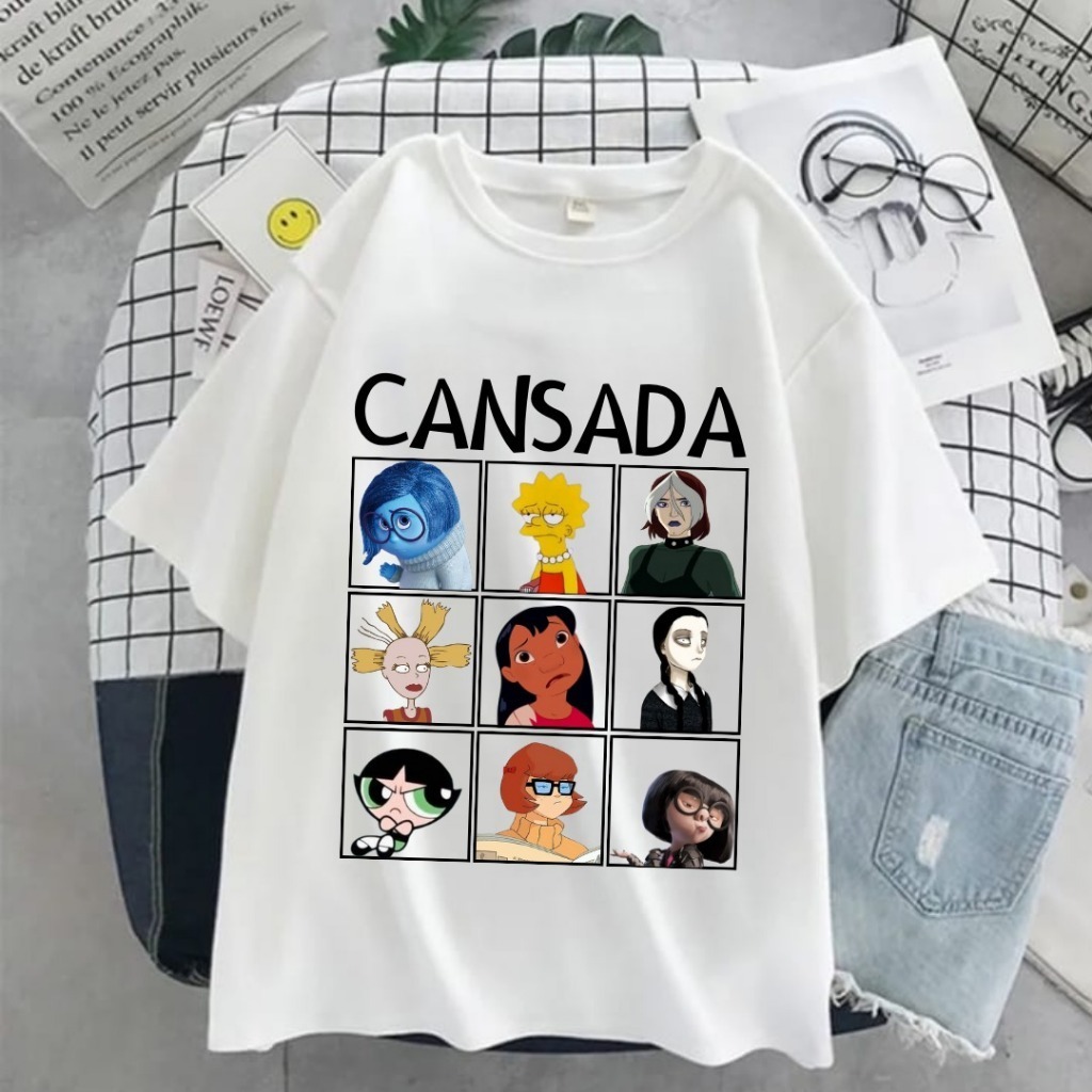 Camisetas Estampadas Coloridas "Cansada" Camisas Estilosas e Confortáveis - Envio Rápido - Camisarte