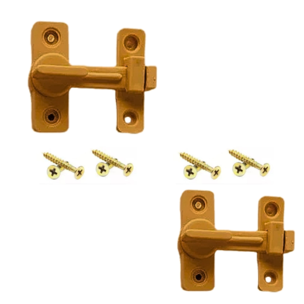 2 Tranqueta/Fecho/Trinco De Porta Sanfonada  PVC Cerejeira Bcf