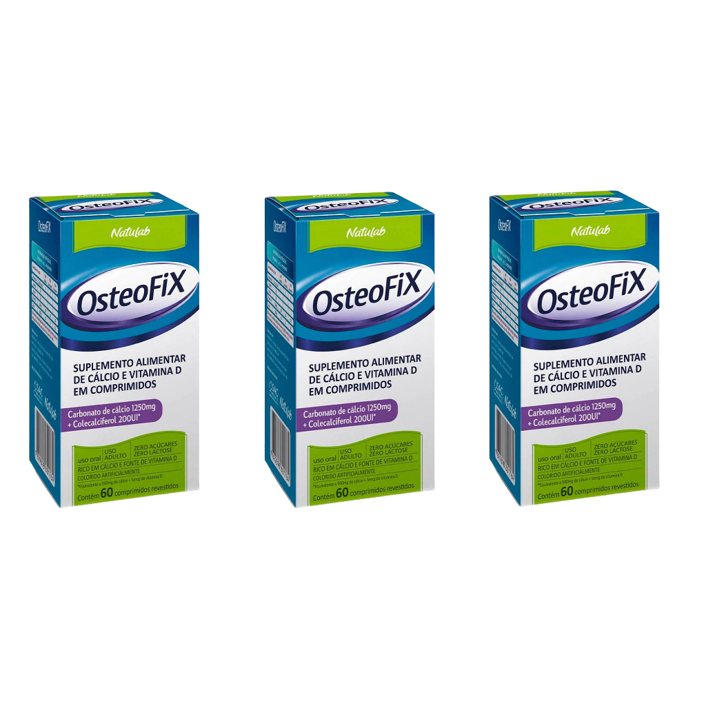 Osteofix 12500mg com 180 comprimidos em Oferta na Shopee