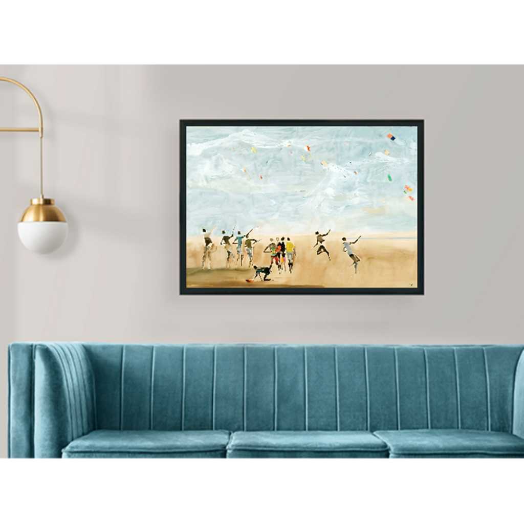Quadro   -  Carybé   -  Pipas Na Praia   -   Art Decora  -  37 Cm X 52 Cm