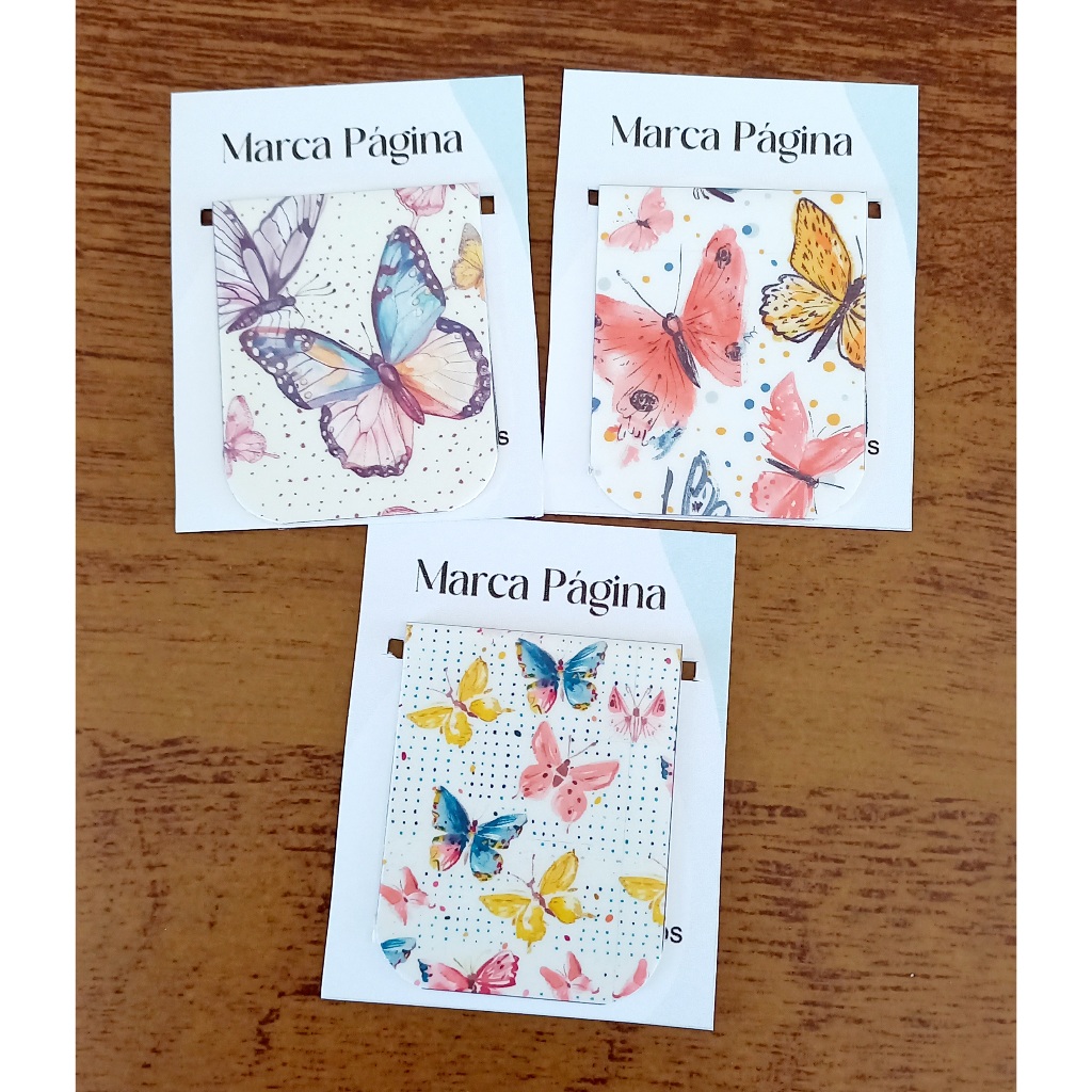 Kit 3 Marcadores de Página Magnético / Kit Marcador de Página Magnético / Kit 3 Marca Páginas Magnético