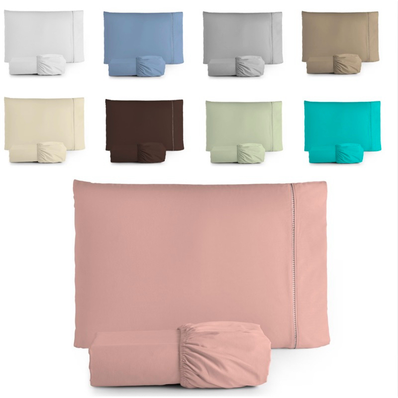 Jogo Lençol 3 Peças Ponto Palito Diversas Cores Lisas 100% Algodão 180 Fio Solteiro Casal Queen King em Oferta na Shopee