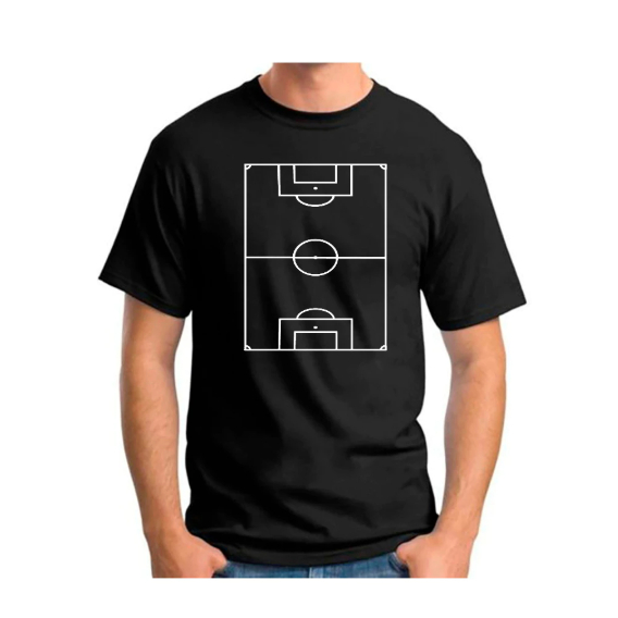 Camiseta Masculina Com Estampa campo futebol boleiro Tecido Premium 100% Algodão