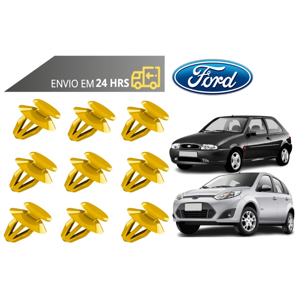 Grampo Presilha Forro da Porta Ford Fiesta 1996 a 2014 em Oferta na Shopee
