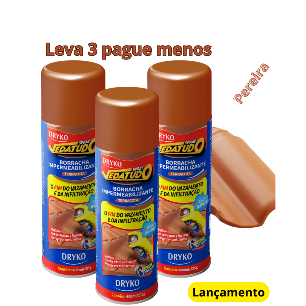Borracha Líquida Spray Impermeabilizante Veda 400ml preto-branca-transparente