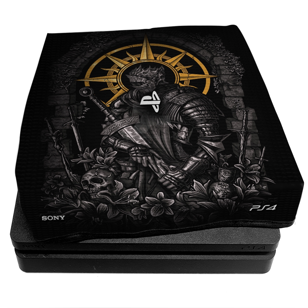 Capa de proteção videogame PS4 SLIM / FAT / PRO Darksouls fogueira