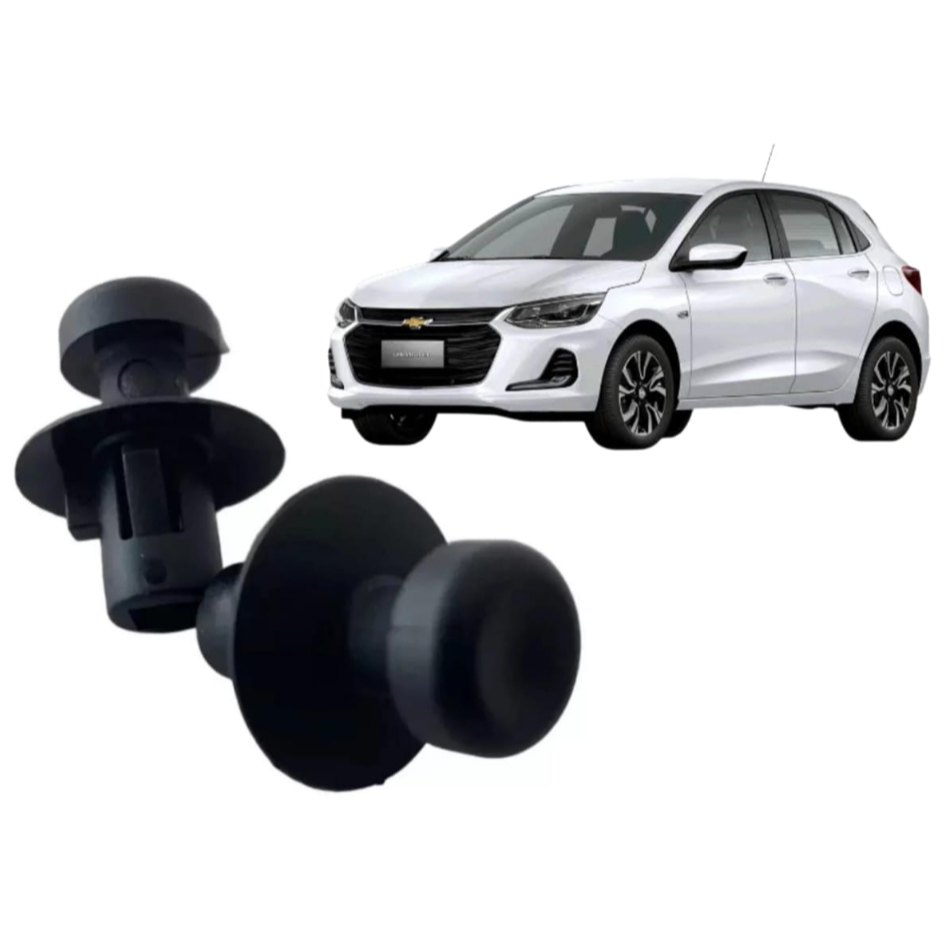 Kit com 2 Grampos Pino do Bagagito do Tampão do Malas para Chevrolet ONIX ano 2021 até 2024