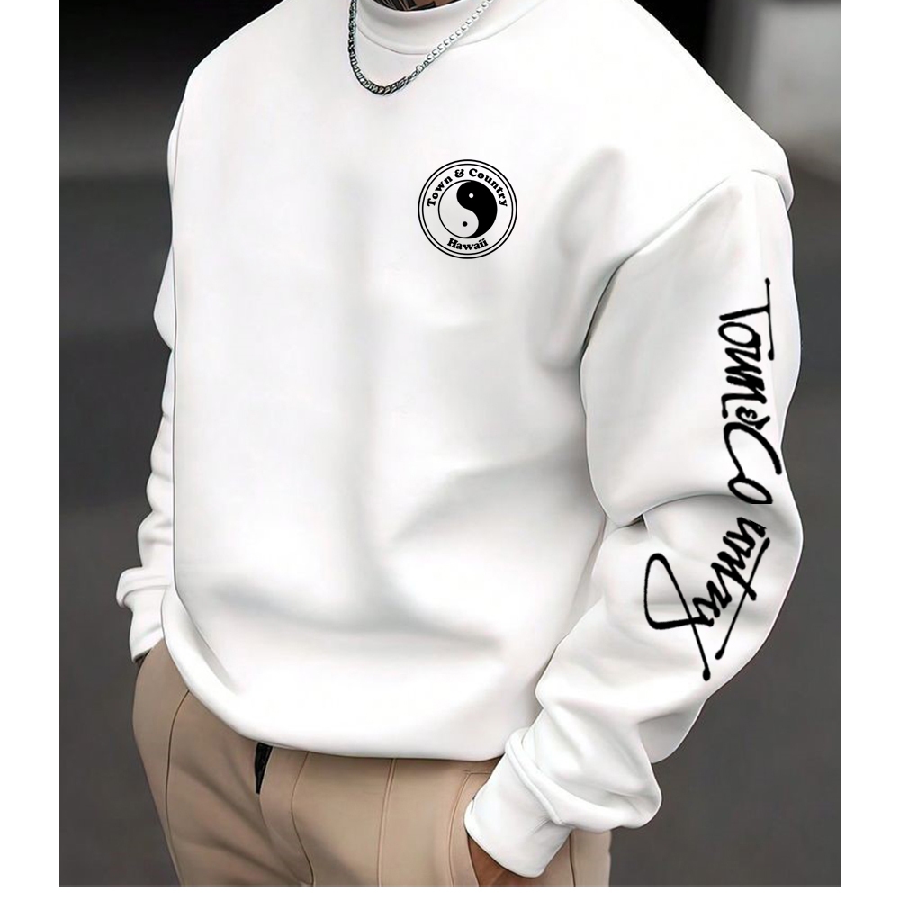 Moletom Premium Gola Careca Yng Yang Japones Simbolo Cultura Unissex Moda Inverno Algodao