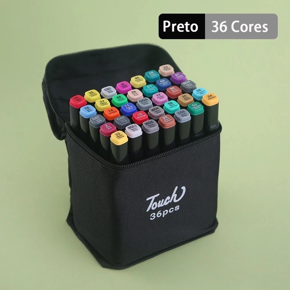 36 peças Caneta Marcadora De Ponta Dupla Conjunto De Canetas De Aquarela Especial Para Crianças