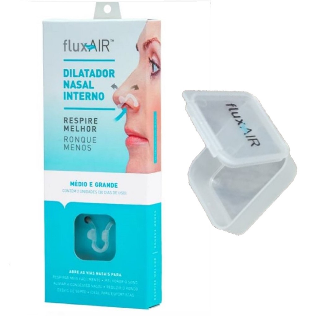 Flux Air Clip Dilatador Nasal com Estojo: Respire Melhor com Conforto e Praticidade