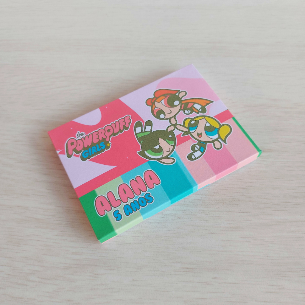 caixa porta kit kat do tema MENINAS SUPER PODEROSA /kit festa lembrancinha personalizada/mimo/aniversário
