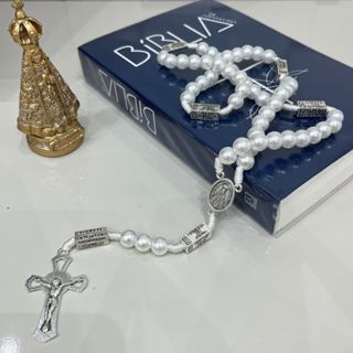 Terço da Contemplação Nossa Senhora Aparecida em Pérola em Oferta na Shopee