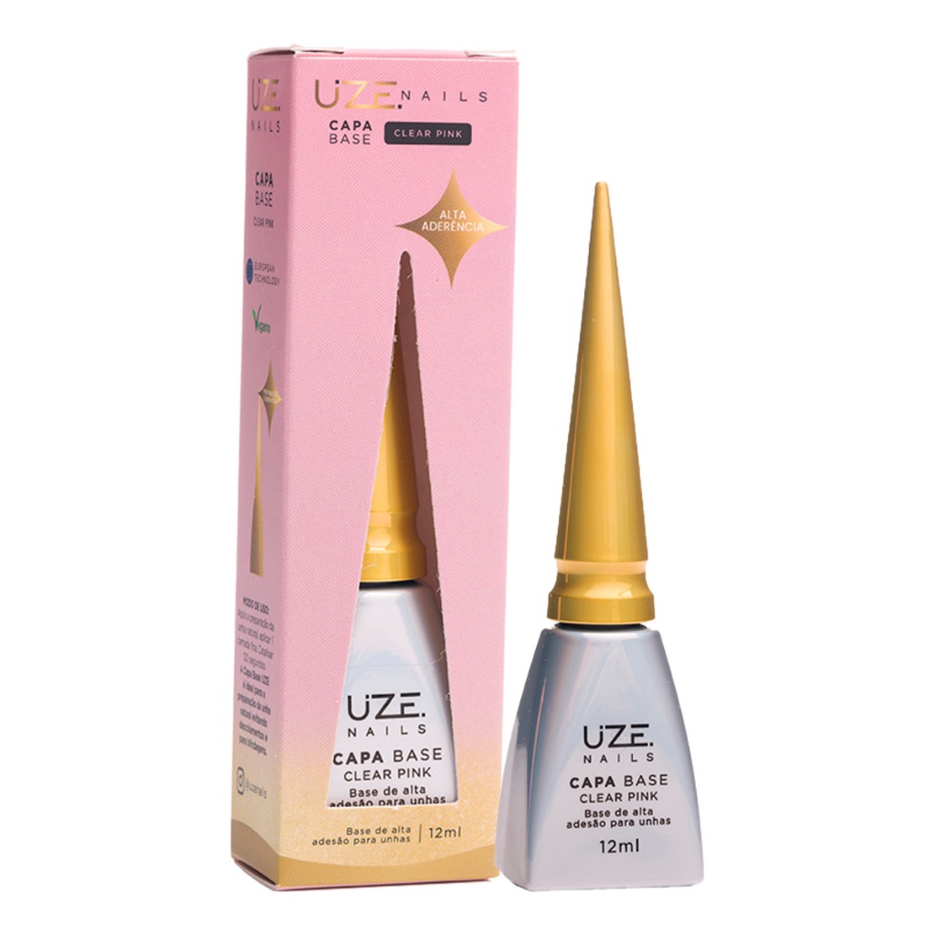 Capa Base Clear Pink 12ml - Uze Nails Blindagem Das Unhas em Oferta na Shopee