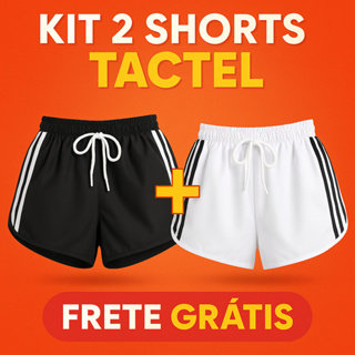 COMBO! 2 Shorts Tactel Feminino Leve e Confortável Mix de Cores + Frete Grátis em Oferta na Shopee