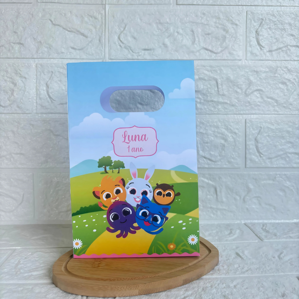 PEGUE E MONTE - Sacolinha Surpresa Personalizada Bolofofos menina - Festa Infantil - Aniversário – Lembrancinha
