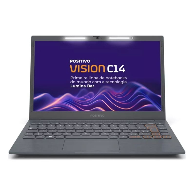 Notebook Positivo Vision C14 Lumina BAR Celeron 4GB 128GB eMMC Tela 14" HD Antirreflexo Windows 11