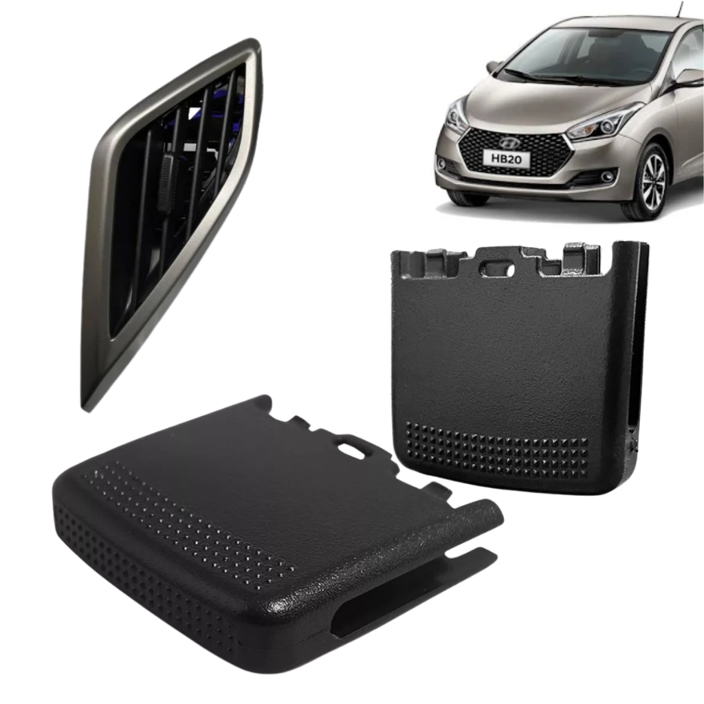 Kit 2 Clips Direcionador do Difusor de Ar HB20 HB20s HB20x 2012 A 2019 - Filete Preto Hyundai Clip em Oferta na Shopee