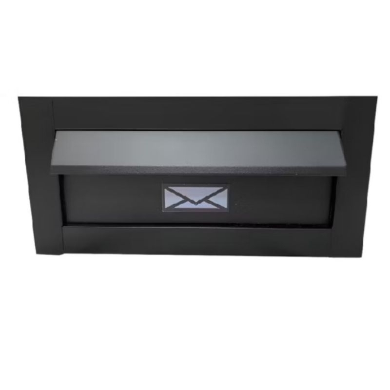 Caixa de Correio Preta  carta designer moderno para muro de embutir em Oferta na Shopee