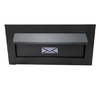 Caixa de Correio Preta  carta designer moderno para muro de embutir em Oferta na Shopee