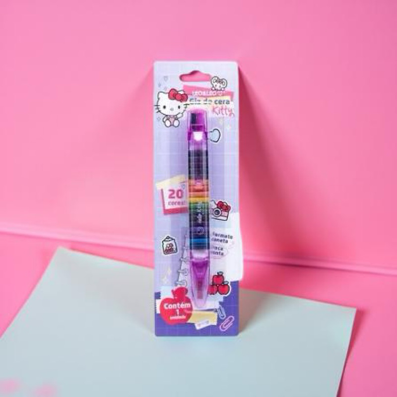 Giz De Cera Hello Kitty C/20cores Formato Caneta em Oferta na Shopee