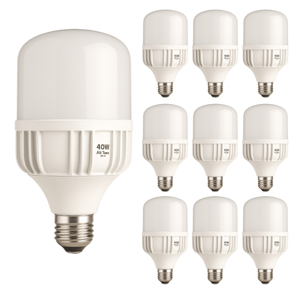 Kit 10 Lâmpadas Led Bulbo Alta Potência Branco Frio 6500k E27 20w 30w 40w 50w em Oferta na Shopee