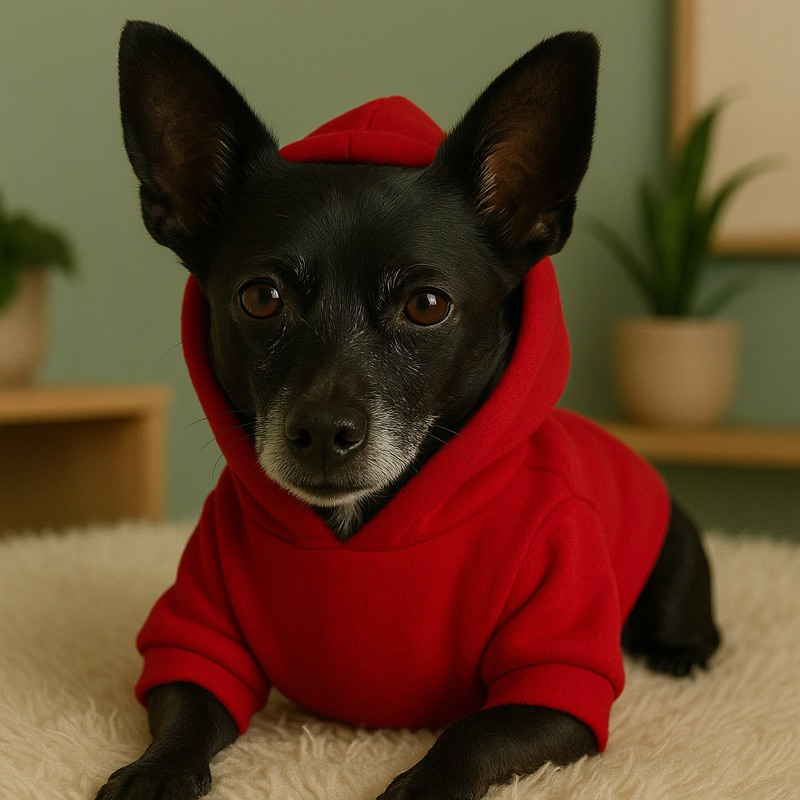 Roupa para Cachorro Casaco com Capuz Pincher ShihTzu Yorkshire e Outras Raças Pequenas e Médias