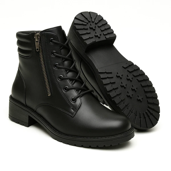 Bota Coturno Feminino Salto baixo Casual Confortável Leve Presente