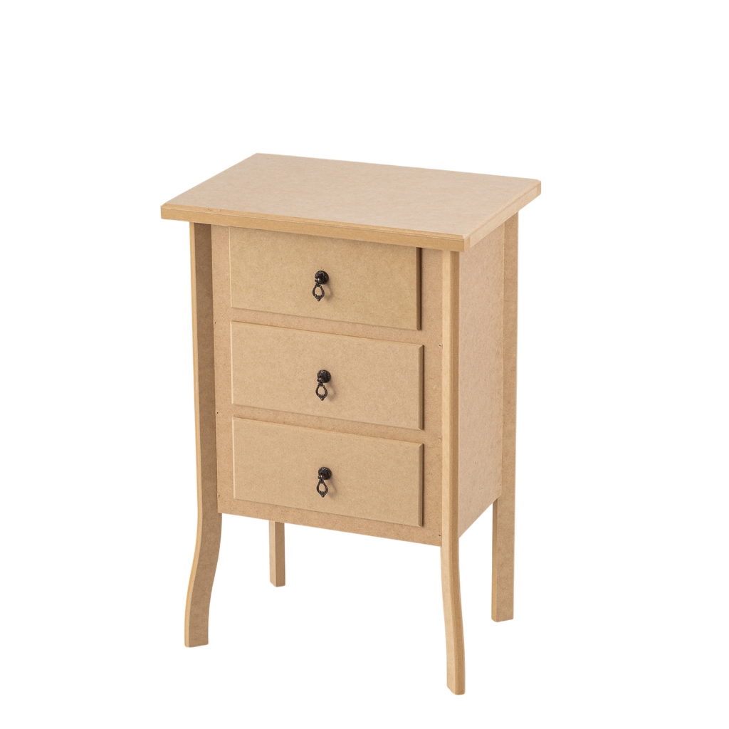 Criado Mudo Cabeceira de Cama Quarto Sala Escritorio 3 gav Simples em Oferta na Shopee