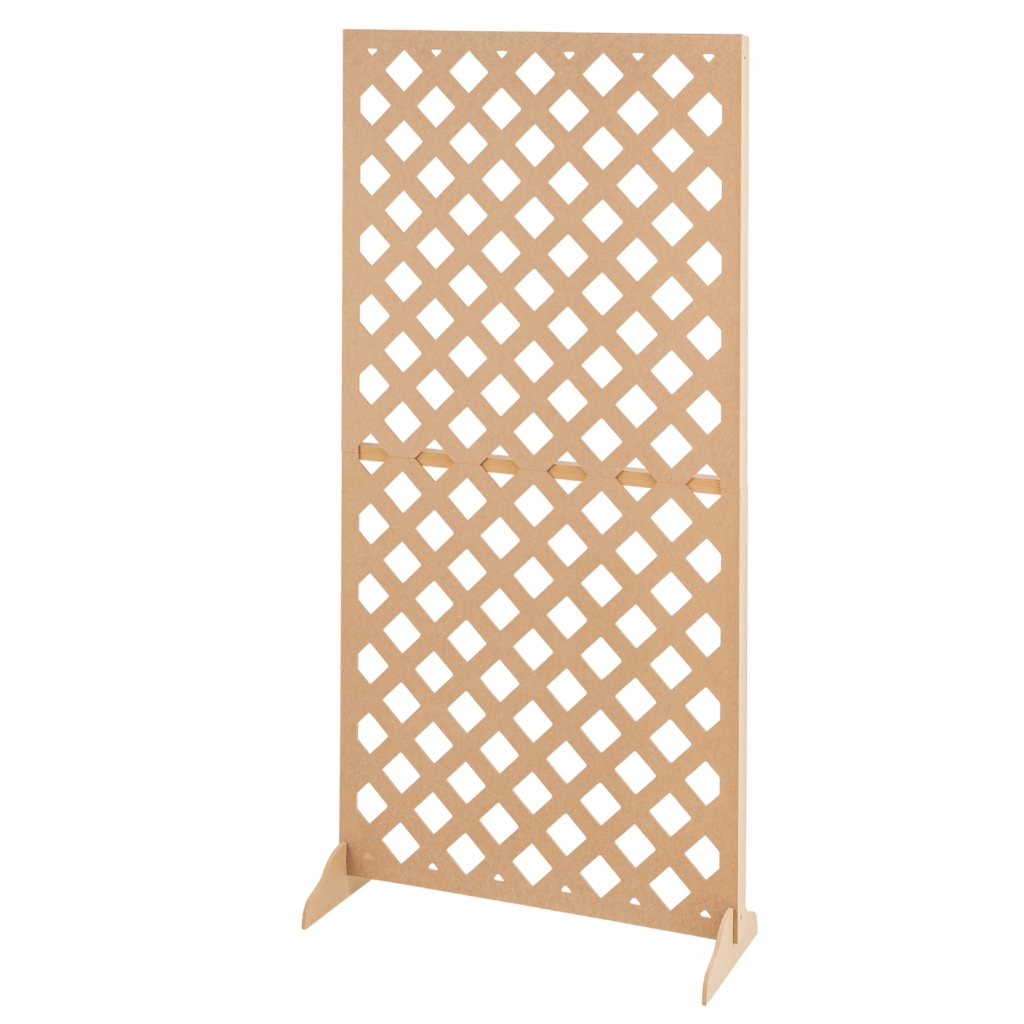 Painel Retangular Vazado Decoração Festa Jardim Floreira Mdf Cru em Oferta na Shopee