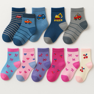 Kit 6 e 12 Pares de Meia Infantil Masculino Feminina Cano Longo Meias Estampada Cores Sortidas em Oferta na Shopee