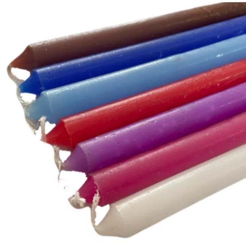Vela Palito comum colorida umbanda candomblé unidade em Oferta na Shopee