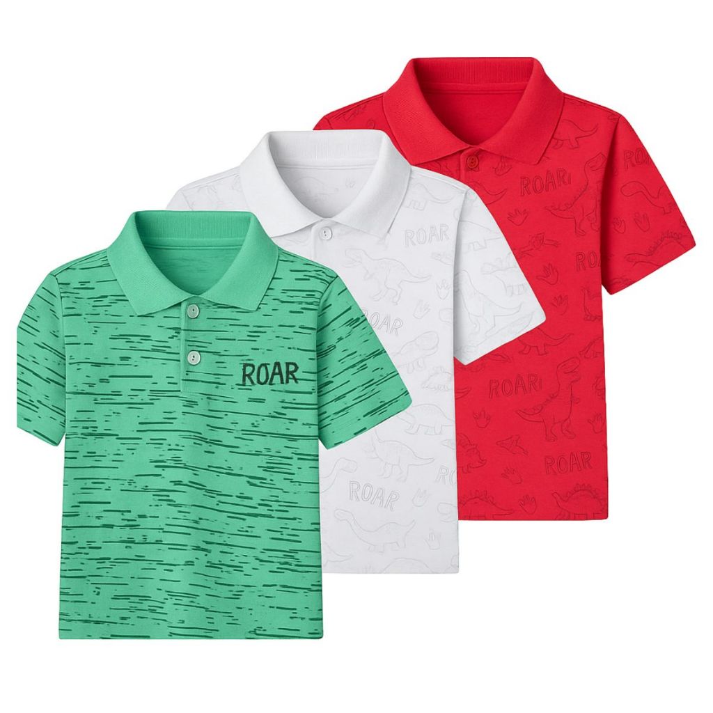 pacote com 3 camisa polo Infantil juvenil masculina