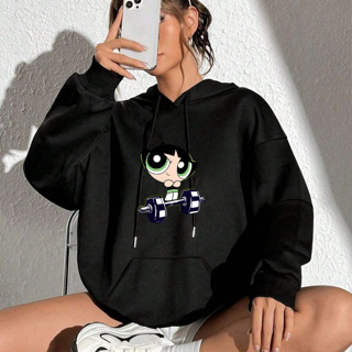 Moletom Casual Fitness Gym Feminino Capuz Algodão Estampado em Oferta na Shopee