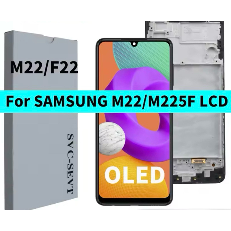 Tela Display Frontal Lcd Para Samsung Galaxy M22 M225 SM-M225FV SM-M225FV/DS + Película 3D