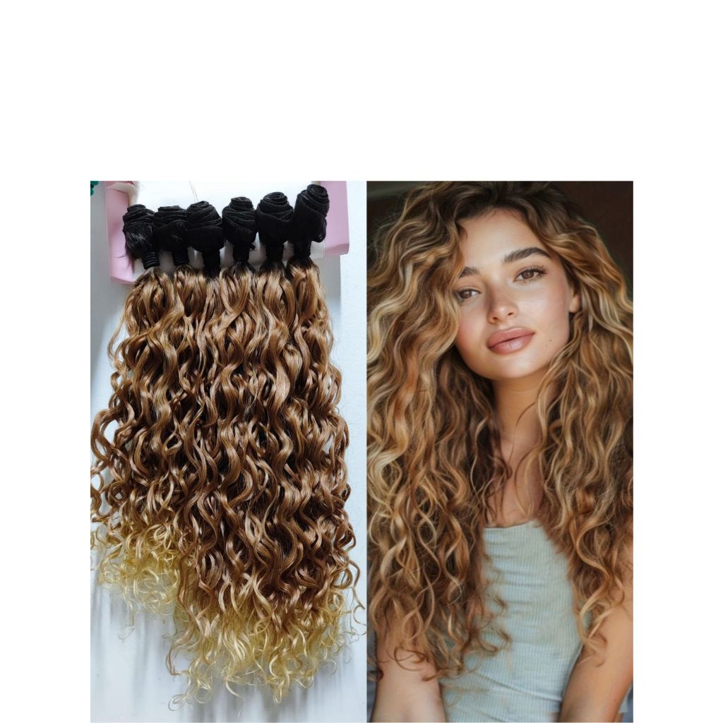 Cabelo em tela Sleek modelo Marcia Miss Cacheado Para Entrelace Bio Vegetal