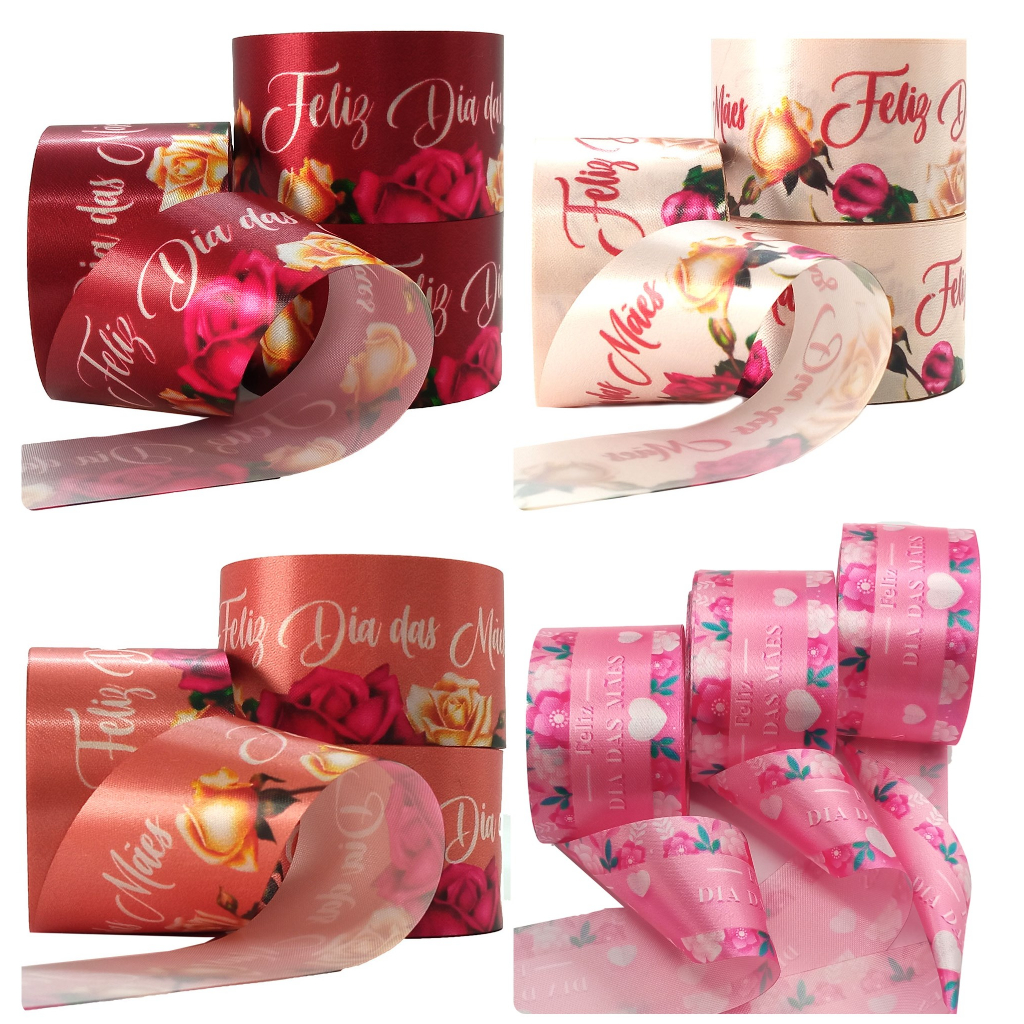 Fita Dia das Mães para Presentes e Artesanato