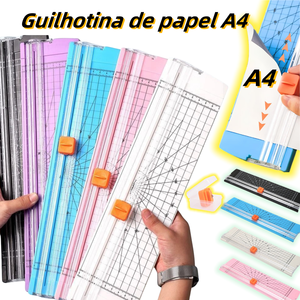 Guilhotina Portátil de Papel A4 para Cortador Profissional com Lâmina de Precisão para Escritório, Scrapbook e Artesanat em Oferta na Shopee