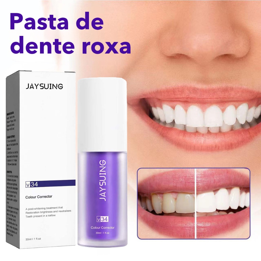 V34 Pasta Branqueadora De Alta Eficiência Para Limpeza Dentária
