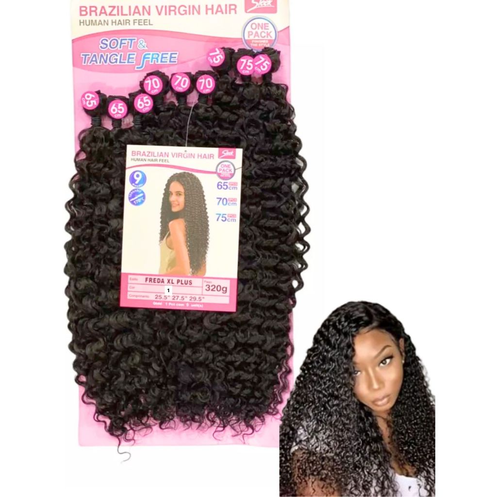 Cabelo Cacheado Freda Xl Plus Fibra Brazilian Hair Sleek