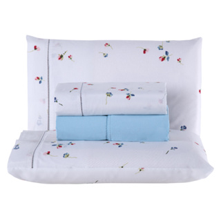 Jogo De Lençol Solteiro 3 Peças Percal 180 Fios Ponto Palito Estampado Coleção Sublime em Oferta na Shopee