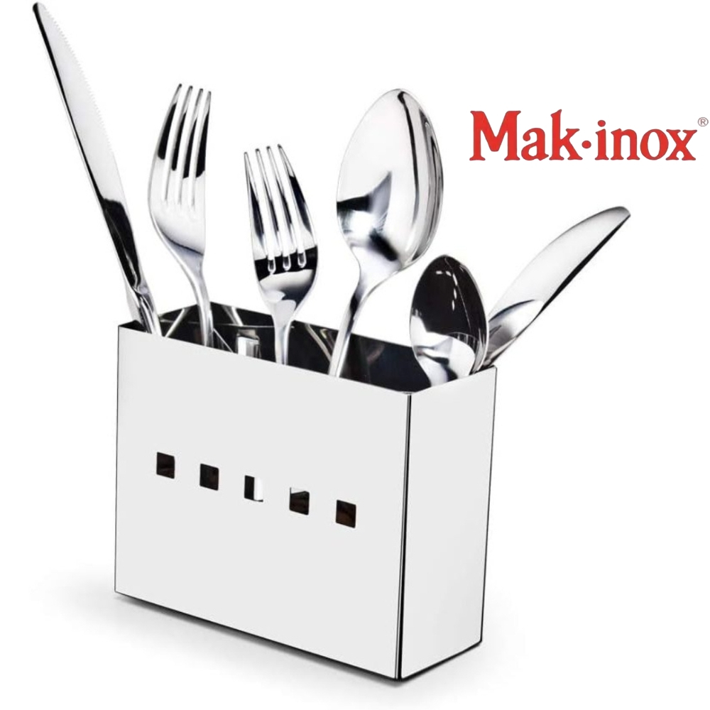 Porta Talheres Aço Inox para Escorredor de Pratos e Louças Cozinha Mak-Inox 02.97