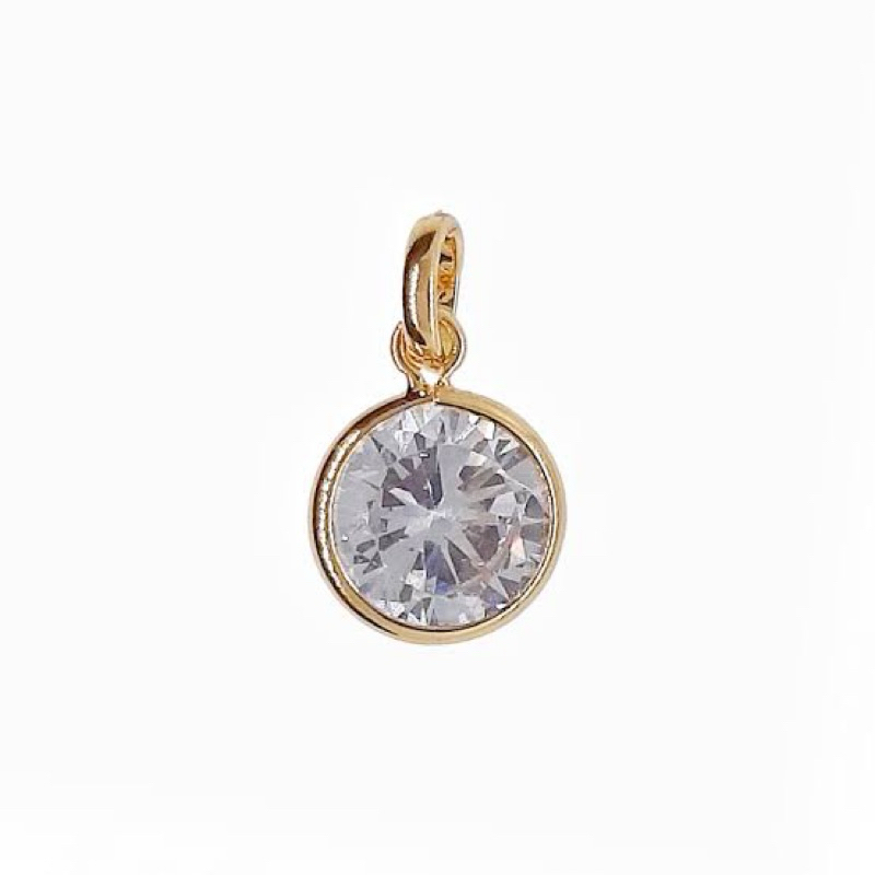 Pingente de Ponto de luz pequeno banhado a ouro 18k