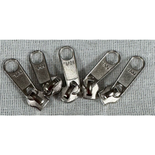 CURSOR Nº 7 PARA ZÍPER DE NYLON KIT C/ 5 UNIDADES - COR PRATA em Oferta na Shopee