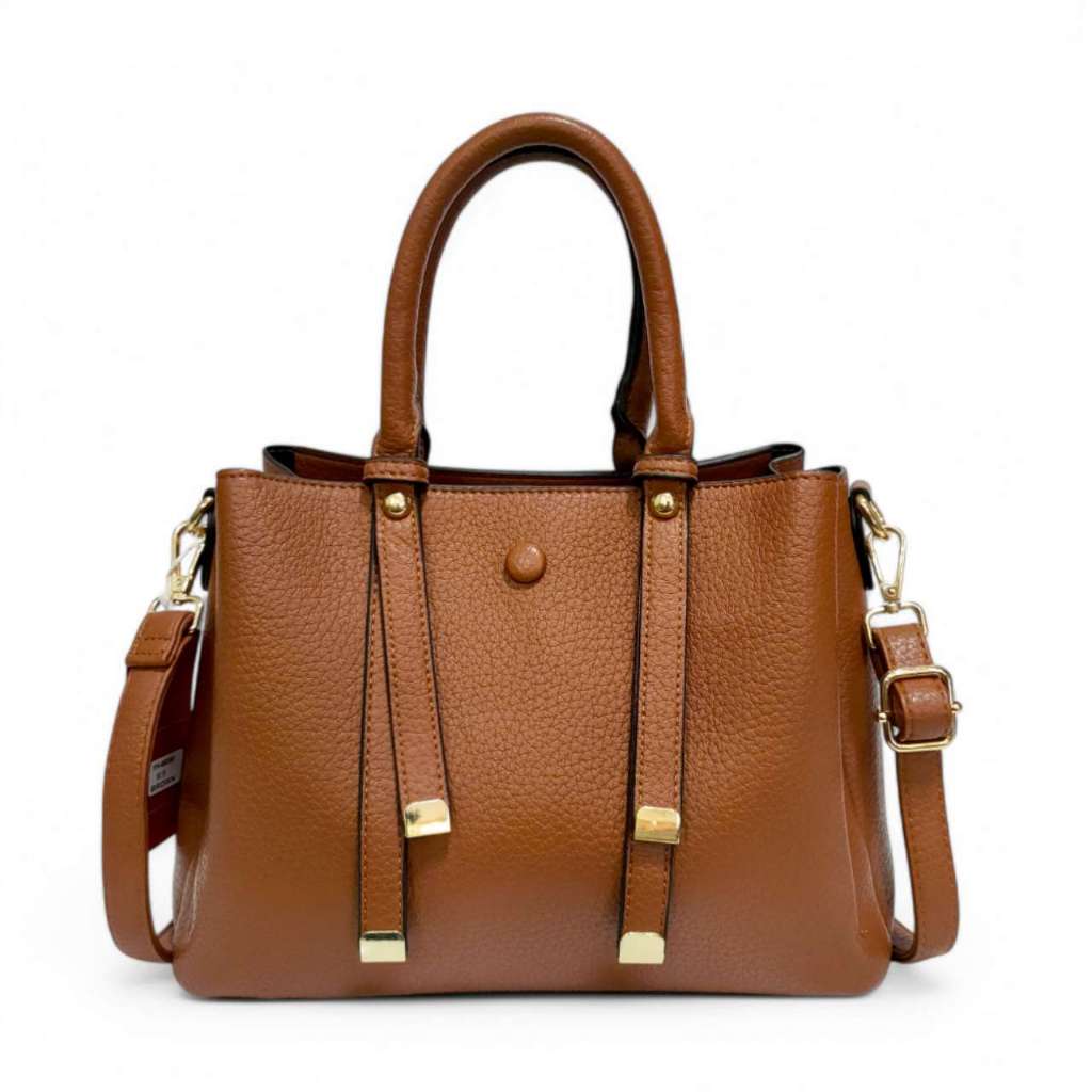 Bolsa Feminina Tote Estruturada | Bolsa de Mão e Transversal em Couro Sintético, Multipla Divisoria, 6685 em Oferta na Shopee