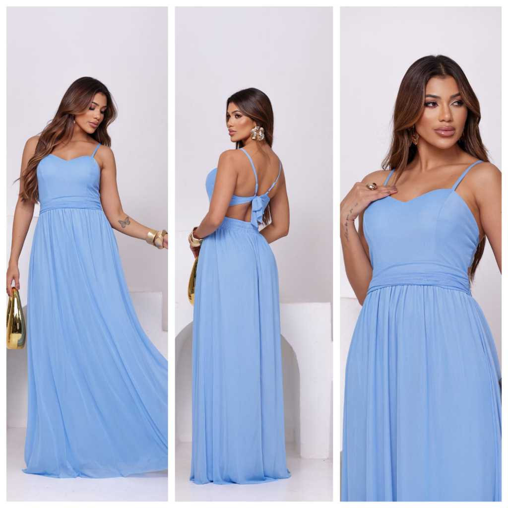 Vestido Alça Fina de Tule para Festa  Para Casamentos , Convidadas ,Formaturas , Convidadas , Madrinhas Festas em Gral. em Oferta na Shopee